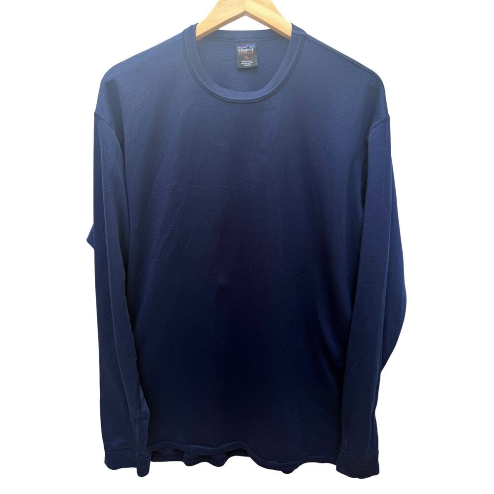 Patagonia Capilene Long Sleeve Shirt Mens XL Blue Base Layer Performance